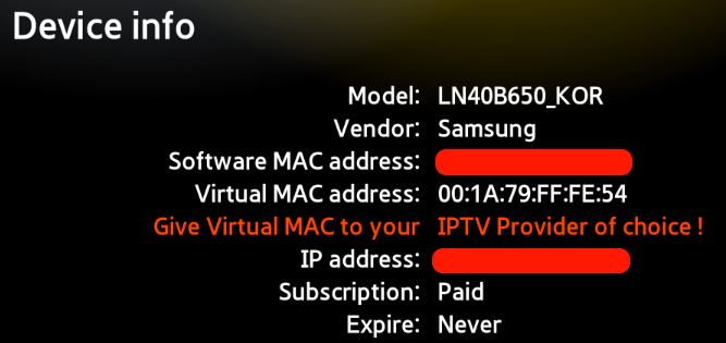 check mac address on stb emulator